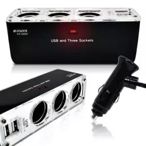 차량용 차량충전기 시거잭충전기 다기능 2포트 3구 시거짹 차량용잭 3구잭