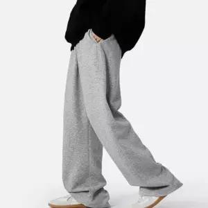 일자트레이닝바지 회색 트레이닝 체육복 중 학생 봄 가을 통넓은 운동복 긴 바지 34 36