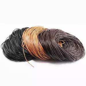 5 메터/몫 1-6mm 암소 가죽 라운드 끈 코드 DIY 팔찌 결과 보석 만들기 로프 문자열