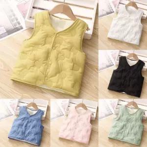 어린이 초경량 기모 패딩 베스트 6색상 90호-130호 유아 아동 조끼