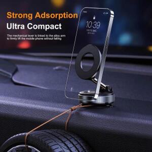 foldable vacuum adsorption magnetic car phone holder 2025 suction cup dedicated navigation