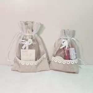 파우치리본메쉬(10개묶음)장미 포장 선물포장파우치 포장비닐 포장주머니 망사포장지-장미.고급포장.포장