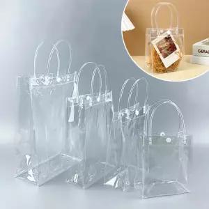 부활절 계란 쇼핑백 포장 PVC 투명 구디백 가방 비닐백 손잡이 튼튼한 답례품 선물 부활