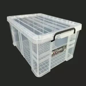 신한리빙 레오박스 600 (60L) (2개입) 수납 정리함 투명박스 리빙박스