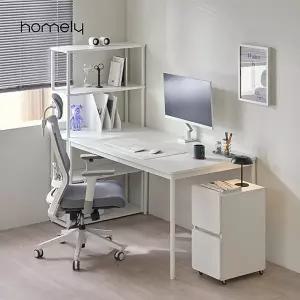 [홈리] 노트르 화이트 컴퓨터 책상 데스크 1400X800