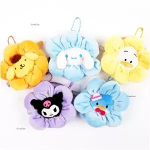 산리오 캐릭터 플라워 동전지갑 미니 파우치 키링형