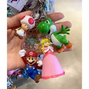 [정품] USJ 유니버셜스튜디오 슈퍼마리오 닌텐도월드 캐릭터 피규어 키링 마리오 키홀더 요시 키노피오 루