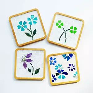 티코스터 만들기 컵받침 타일 우드 공예 DIY 키트 세트