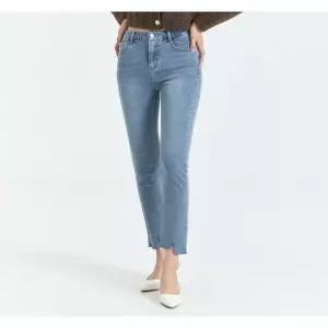 [미쏘]컷팅디테일 슬림일자핏 데님 (MIWTJBT34J-T)