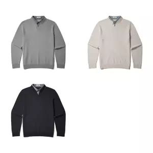 [롯데백화점]올젠 면혼방 셔츠레이어드 스웨터 ZBG1ER1203