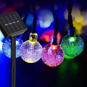 (30구 6m) 태양광 LED 가랜드 전구 야외 조명등/크리스마스/조명/줄전구/트리등/트리/파티/소품/장식/전구