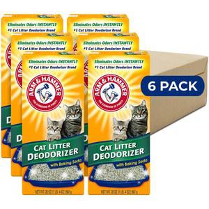 ARM & HAMMER 고양이 쓰레기 탈취제 더블 듀티, 20온스, 6팩