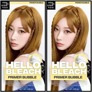 미쟝센 헬로블리치 프라이머버블x2개 염색약 톤업탈색 염색전 톤정리 비비드 컬러 발색 필수템