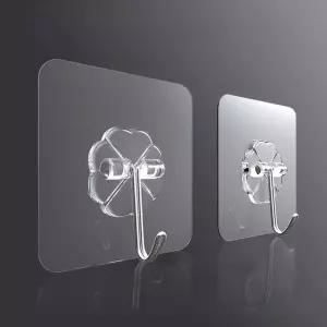 투명매직후크 접착 고리 접착식 후크 무타공액자걸이 부착 욕실 벽 옷 걸이 현관 수건