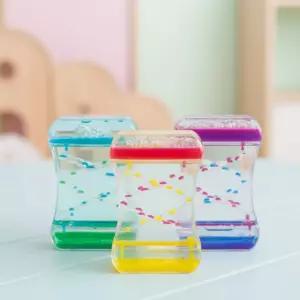 캐스B 센서리 타이머 지그재그 3종 오일시계 감각튜브 오감발달 시각자극 액체타이머 장난감