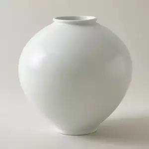 박수재 작가 도담 달항아리 왕특대 6호 화병 42cm 오브제 도자기 백자