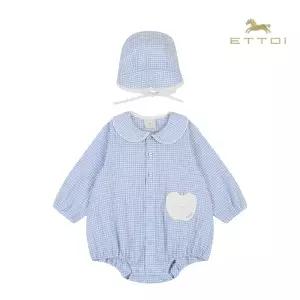 [롯데백화점]에뜨와 휴고체크바디수트SET 07T127906/임신,출산,신생아,백일,조카선물