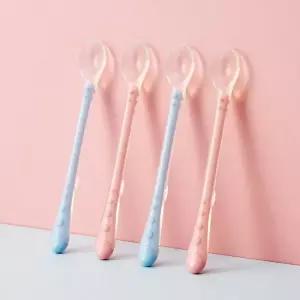 누비 실리콘 롱핸들 이유식 스푼케이스 세트_색상선택