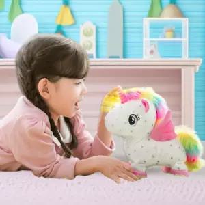 원앤원 헬로펫 유니콘 걷고 날개짓하는 인형 장난감 사운드 불빛 움직이는 작동인형 산책