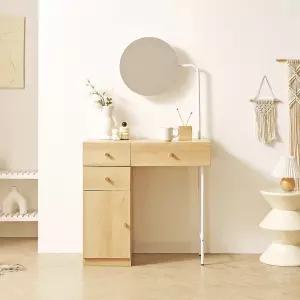 일마레하우스 레디 원형 거울 철제 미드센츄리 화장대 콘솔