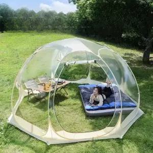 투명 쉘터 투명텐트 pvc 원터치 테라스 야외 캐노피 방수 대형 투명돔텐트 바람막이