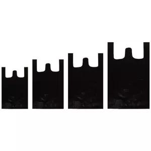 (대형 100매) 검정 비닐 봉투/비닝/검은/가정/블랙/봉지/비니루/야채/과일/봉다리/손잡이/분리수거/음식