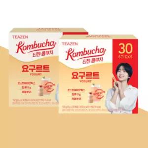 티젠 콤부차 요구르트 맛 스틱형 30포 2박스 발효 콤부차 분말 총 60스틱