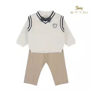 [롯데백화점]에뜨와 올리버베스트 3PCS 07T123202/임신,출산,백일,돌선물,조카선물,유아정장