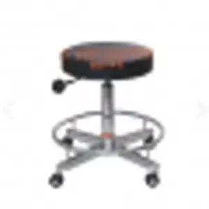 가나 진찰의자 도금발 바퀴부착 발걸이부착 검정색 원형6호 C6