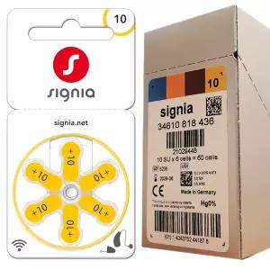 지멘스 시그니아 보청기배터리 10번(60EA) 노란색 보청기건전지 밧데리 부모님선물