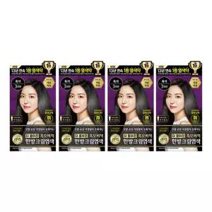 리엔 흑모비책크림 염색약 흑색, 120g, 4개