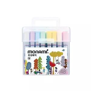 모나미 유성매직(둥근닙) 48색 세트