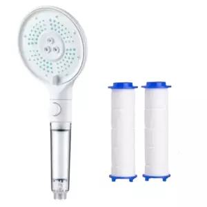 리셀 3200 화이트 핸드 컨트롤 5단조절 물멈춤 필터샤워기+필터2개