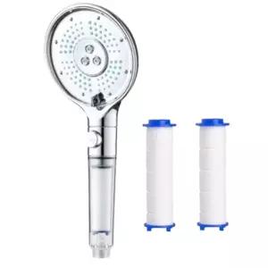 리셀 3100 크롬 핸드 컨트롤 5단조절 물멈춤 필터샤워기+필터2개