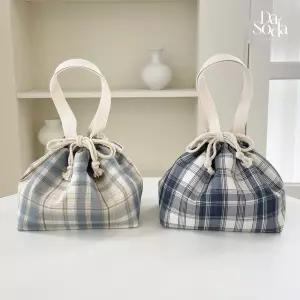 다소다 체크 보온보냉 도시락가방