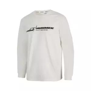 험머 남성 소로나 긴팔 기능성 기모 티셔츠 화이트