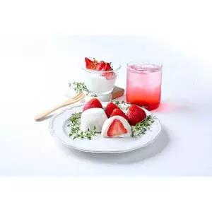 [미크플로]통째로 요거트 딸기 모찌 6개입 과일 찹쌀떡 그릭요커트 크림 굳지않는 떡 사무실 간식