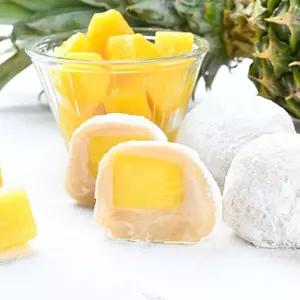 [미크플로]통째로 파인애플 모찌 6개입 과일 굳지않는 찹쌀떡