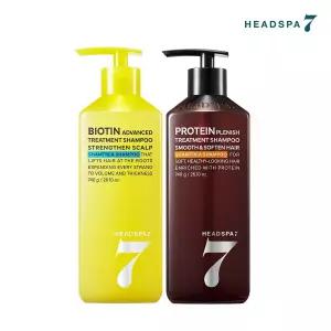 헤드스파7 비오틴+프로틴 트리트먼트 샴푸 740g 2개