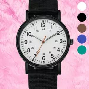 저소음 아날로그 손목시계 슬림 나토밴드 시험 수능시계 고시생 학생 간호사 군인 공부