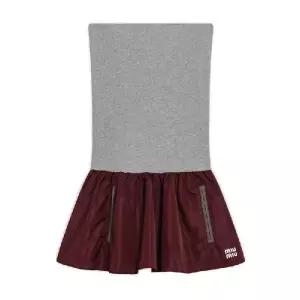 미우미우 신축성 허리밴드 미니 스커트 MG2634SOOO19EC F0D3W TP970864284