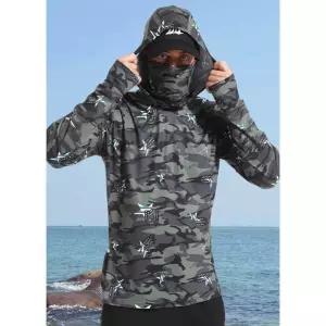 빅사이즈 여름낚시복 상의 2045라이트그레이 마스크 바람막이 M