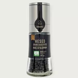 헤세드 유기농 블랙페퍼 통후추 그라인더 40g 캄보디아산 