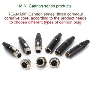 케이블 커넥터 전선 연결 와이어 REAN 미니 XLR Male/Female 3 4 5 코어 구리 도금 핀 작은 콘센트 무선 바디팩 오디오 마이크 소켓