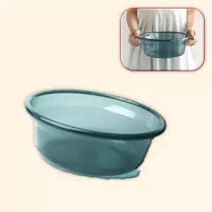 욕실 플라스틱다라이 화장실 투명 세수대야 미니 블루 24.5 9cm