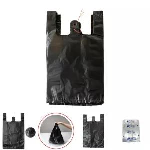 200p 손잡이 검정비닐봉투 비닐봉지 1호/검정/비닐/봉지/검은/쓰레기/봉투/추천/대형/쓰레기봉투/비니루