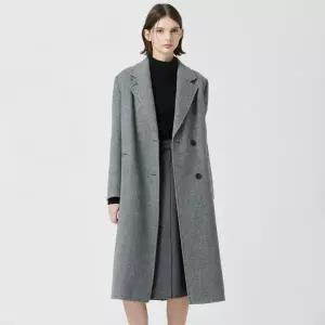 [롯데백화점]씨씨콜렉트 헤링본 테일러드 세미 더블 롱 코트 C254MSG562