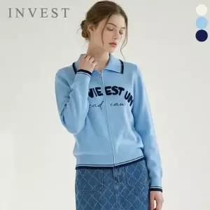 [신세계라이브쇼핑][인베스트] 모던 라인 레터링 집업 가디건_IN6S1KC4501