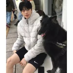 [국내정품] 어반디타입 패딩조끼 컴피 후디드 라이트 다운 자켓_라이트 그레이 105639