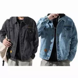 [라일리의류] Rly 워싱 데님 남자 점퍼 청자켓 자켓 빈티지 오버핏